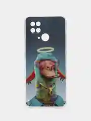 Голубой чехол для телефона Xiaomi Redmi 10А / Redmi 10С, с рисунком и защитой камеры