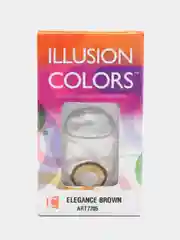 Коричневый цветные контактные линзы Illusion colors Elegance, 2 шт, 3 месяца