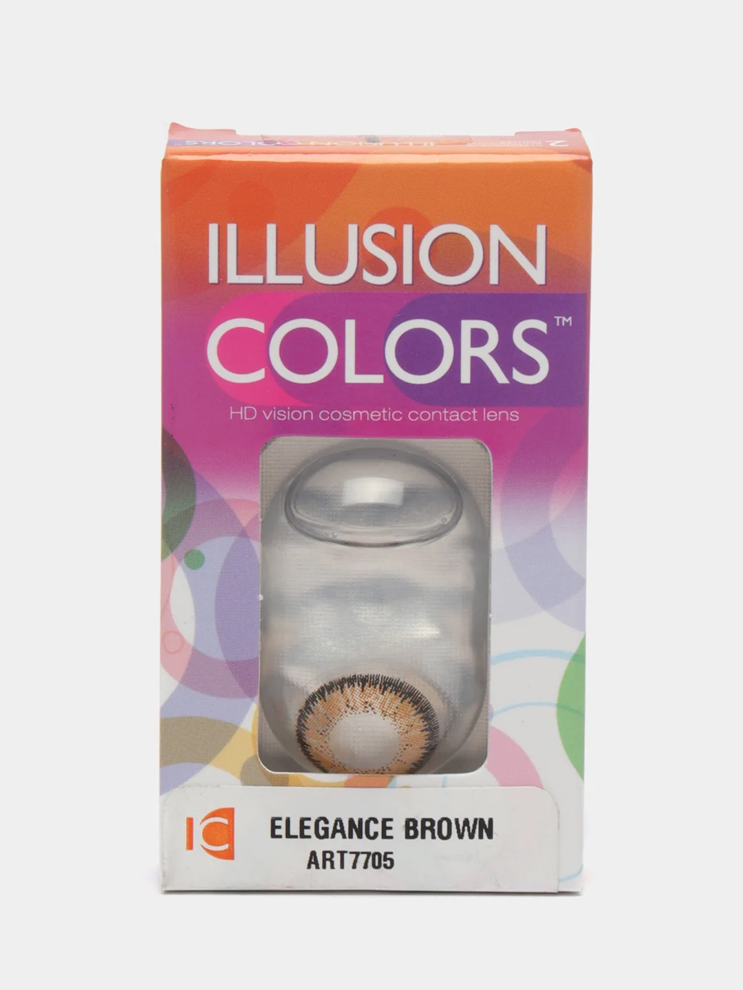 Коричневый цветные контактные линзы Illusion colors Elegance, 2 шт, 3 месяца