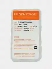 Коричневый цветные контактные линзы Illusion colors Elegance, 2 шт, 3 месяца