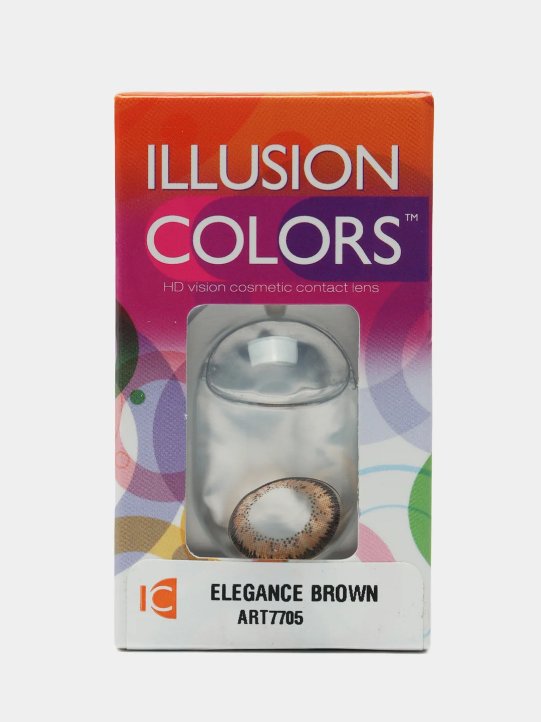 Коричневый цветные контактные линзы Illusion colors Elegance, 2 шт, 3 месяца
