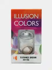 Коричневый цветные контактные линзы Illusion colors Elegance, 2 шт, 3 месяца