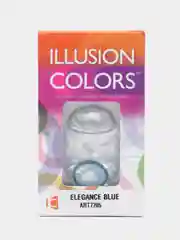 Синий цветные контактные линзы Illusion colors Elegance, 2 шт, 3 месяца