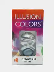 Серый цветные контактные линзы Illusion colors Elegance, 2 шт, 3 месяца