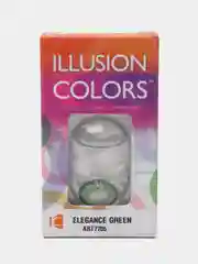 Зеленый цветные контактные линзы Illusion colors Elegance, 2 шт, 3 месяца
