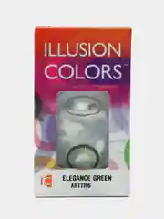 Зеленый цветные контактные линзы Illusion colors Elegance, 2 шт, 3 месяца