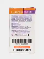 Серый цветные контактные линзы Illusion colors Elegance, 2 шт, 3 месяца
