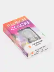 Серый цветные контактные линзы Illusion colors Elegance, 2 шт, 3 месяца