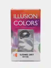 Серый цветные контактные линзы Illusion colors Elegance, 2 шт, 3 месяца