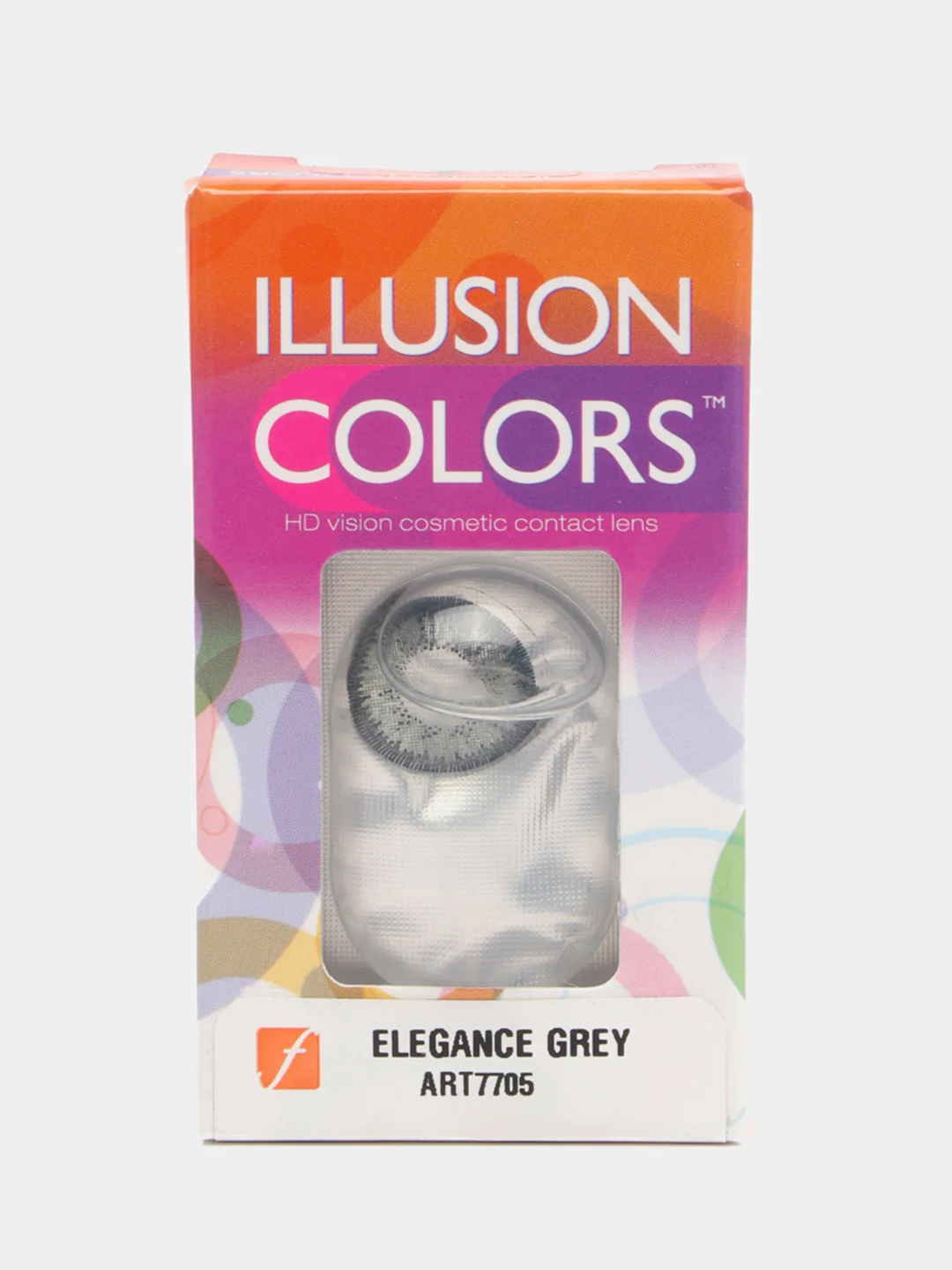 Серый цветные контактные линзы Illusion colors Elegance, 2 шт, 3 месяца