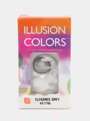 Серый цветные контактные линзы Illusion colors Elegance, 2 шт, 3 месяца