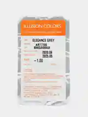 Серый цветные контактные линзы Illusion colors Elegance, 2 шт, 3 месяца