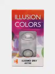 Серый цветные контактные линзы Illusion colors Elegance, 2 шт, 3 месяца