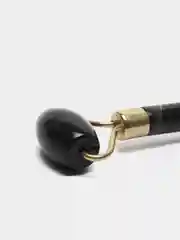 Черный ролик массажный и скребок Гуаша, из нефрита и кварца, 3 цвета