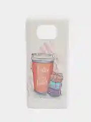 Пастельно-коралловый чехол силиконовый для Xiaomi Poco X3 NFC/ Poco X3 Pro (Сяоми Поко Х3 Про), с рисунком