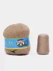 Бежевый меланж пряжа пух норки/пряжа