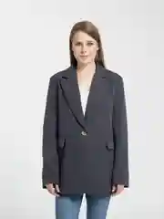 Угольный пиджак женский, оверсайз, удлиненный