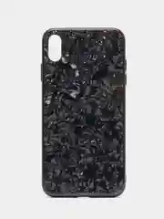 Черный чехол для IPhone XS Max, стеклянная панель