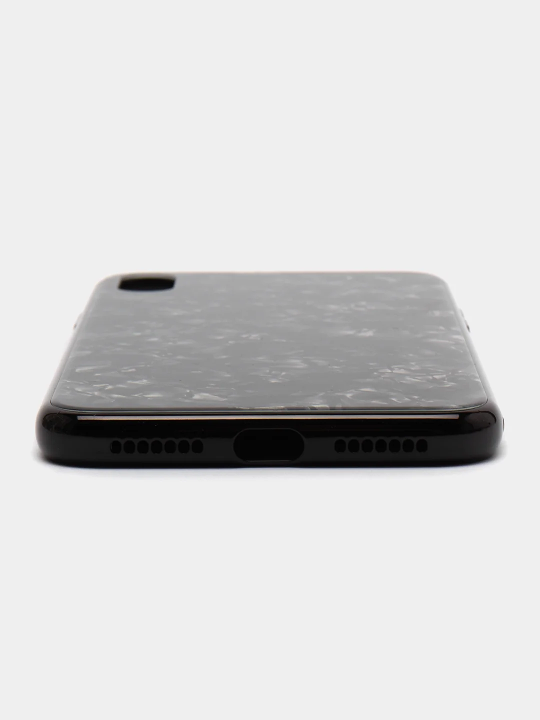 Черный чехол для IPhone XS Max, стеклянная панель