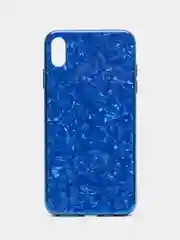 Синий чехол для IPhone XS Max, стеклянная панель