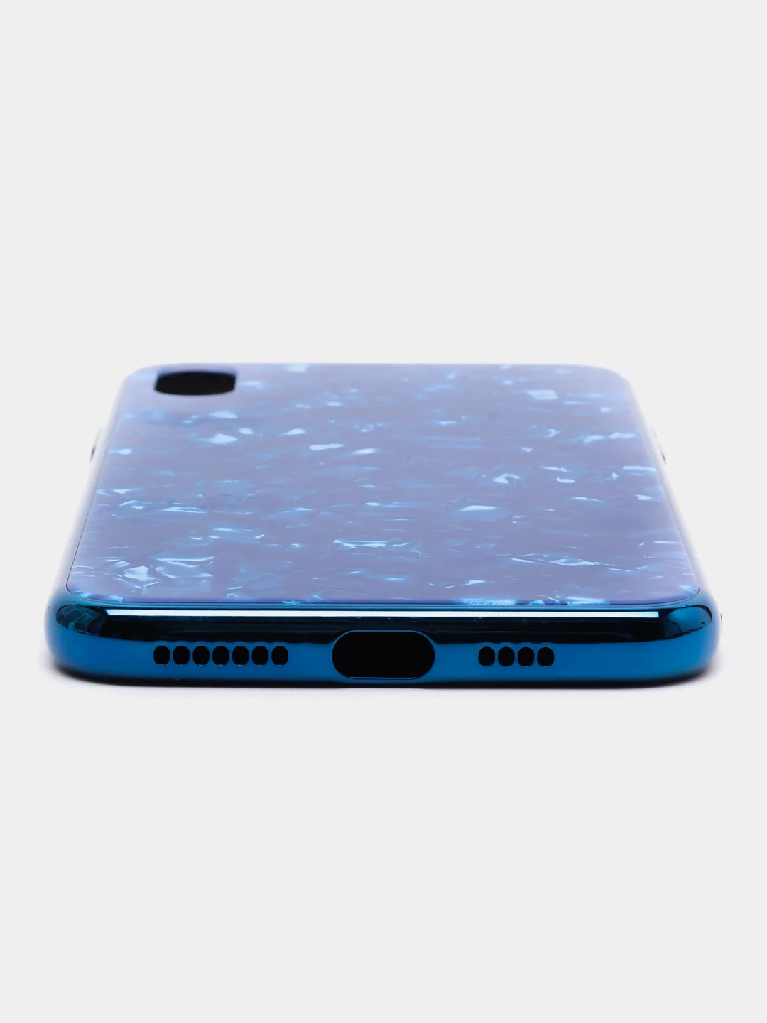 Синий чехол для IPhone XS Max, стеклянная панель