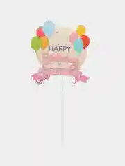 Конфетный топпер для украшения торта Happy Birthday
