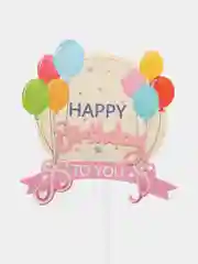 Конфетный топпер для украшения торта Happy Birthday