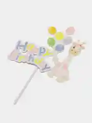Пастельно-коралловый топпер для украшения торта Happy Birthday