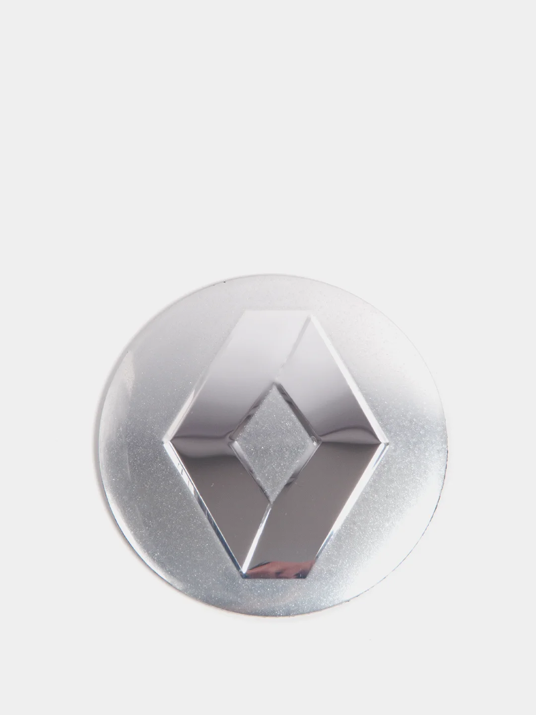 Серебряный наклейки на диски, колпаки Renault Рено, сферическая, изогнутая, 56 мм, 4 штуки