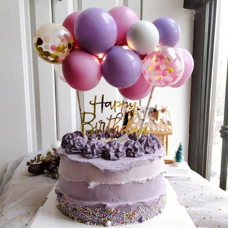 Воздушные шарики для торта цветные 20шт