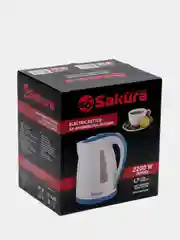 Белый чайник электрический Sakura SA-2346WBL, 1850-2200 Вт