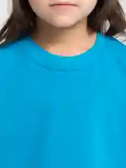Бирюзовый детская однотонная футболка из хлопка, унисекс