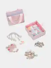 Розовый kiddiboom / Набор для создания украшений/для творчества/для девочек/для браслетов