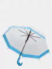 Синий прозрачный детский зонт