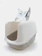 Туалет для кошек Nestor Jumbo, белый, мокка