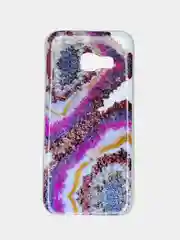 Коралловый меланж чехол Samsung Galaxy A3 2017 / SM-A320, Галакси А3 2017, силиконовый с мраморным рисунком