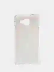 Красный чехол Samsung Galaxy A3 2017 / SM-A320, Галакси А3 2017, силиконовый с мраморным рисунком