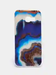 Золотой чехол Samsung Galaxy A3 2017 / SM-A320, Галакси А3 2017, силиконовый с мраморным рисунком