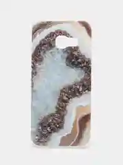 Бежевый меланж чехол Samsung Galaxy A3 2017 / SM-A320, Галакси А3 2017, силиконовый с мраморным рисунком