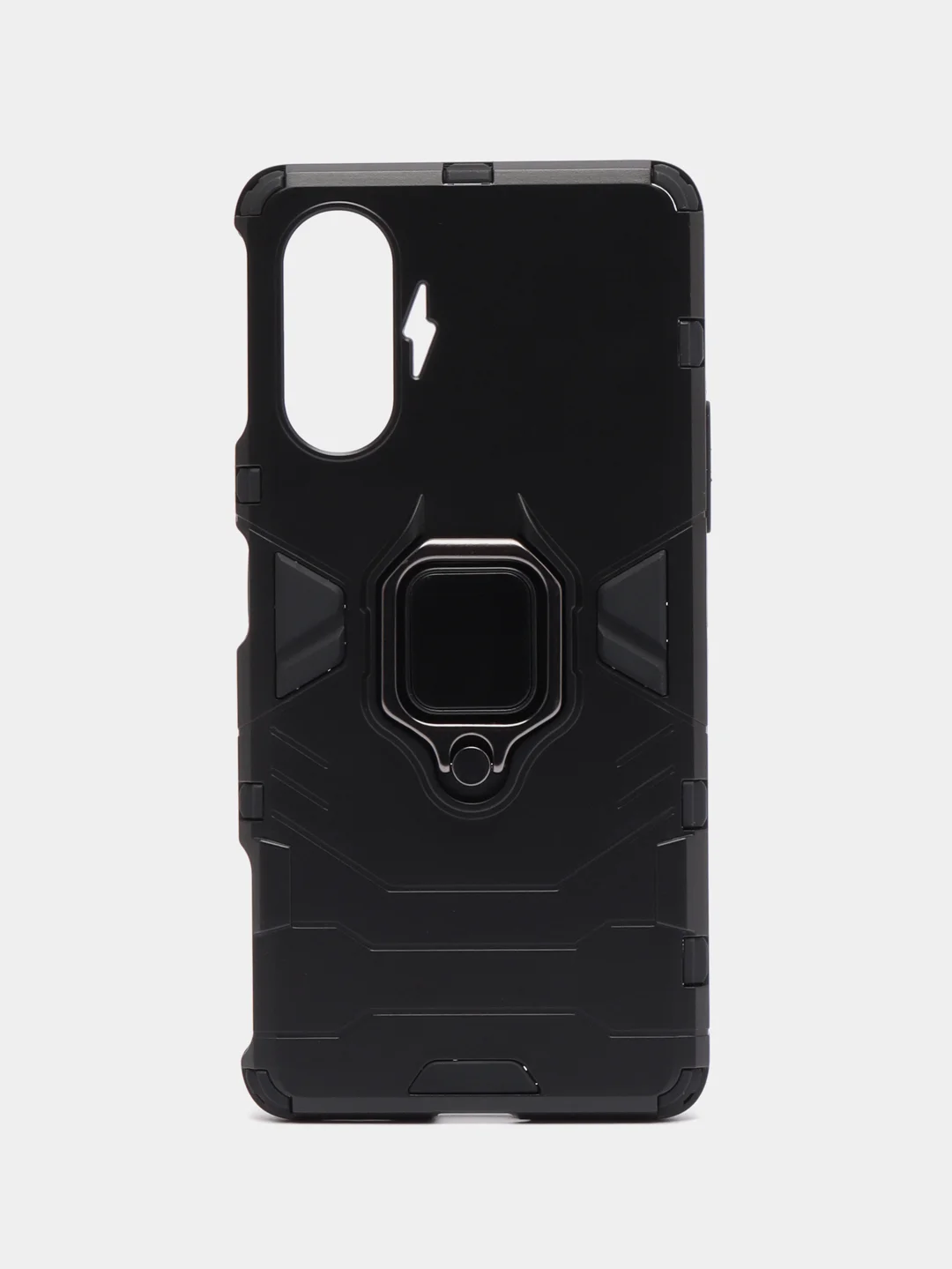 Черный чехол противоударный с кольцом-держателем на Xiaomi Poco F3 GT (Сяоми Поко Ф3 ГТ)
