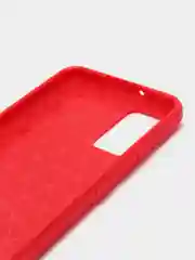 Красный чехол Samsung A02S, имитация вставок под карбон
