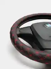 Красный чехол на руль "Ромб"