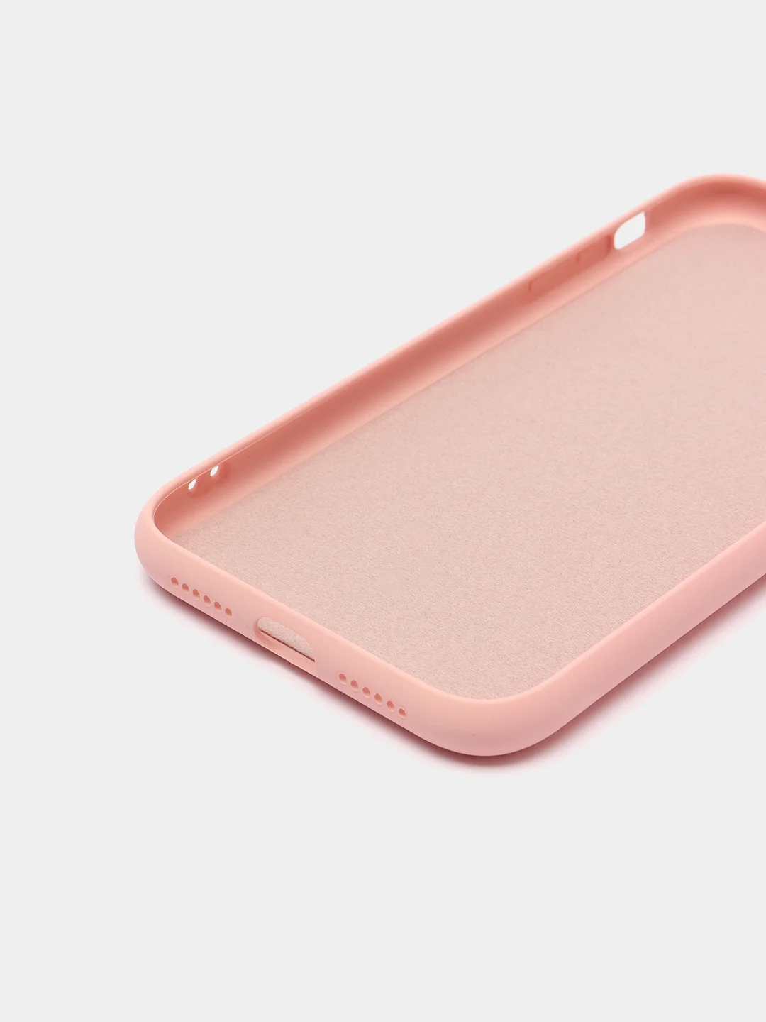 Кремовый чехол силиконовый для iPhone 7, 8, 11, 12, 13, 14, XR, SE, X, XS, Pro, Max, Plus