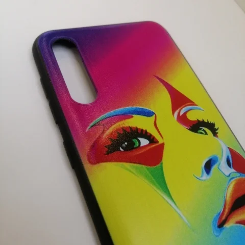 Чехол для Samsung A50, силиконовый, с рисунком