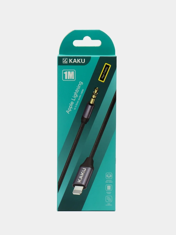 Кабель Apple Lightning AUX 3,5 jack кабель 100см,aux 3,5 AUX для Айфона в машину