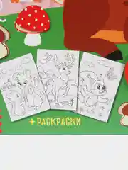 Розовый аппликации для самых маленьких малышей, раскраска в комплекте