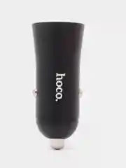 Черный автомобильное зарядное устройство Hoco Z30A с подсветкой, 2 x USB, быстрая зарядка