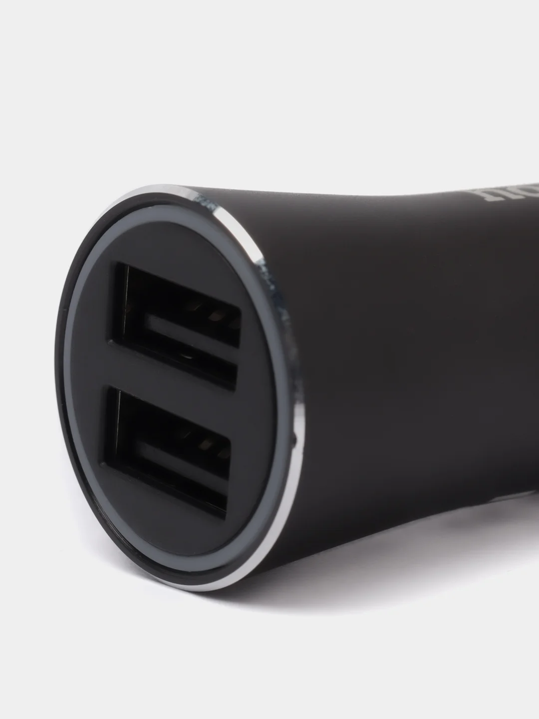 Черный автомобильное зарядное устройство Hoco Z30A с подсветкой, 2 x USB, быстрая зарядка