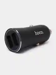 Черный автомобильное зарядное устройство Hoco Z30A с подсветкой, 2 x USB, быстрая зарядка