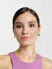 Зеленый серьги "Бабочки"